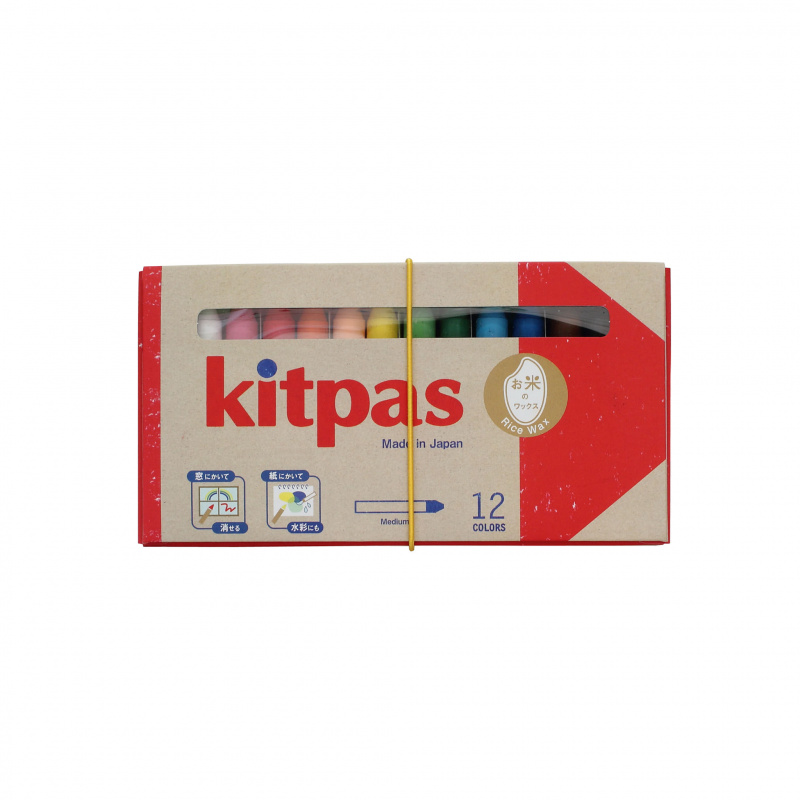 Kitpas Medium Crayons 12 Colors